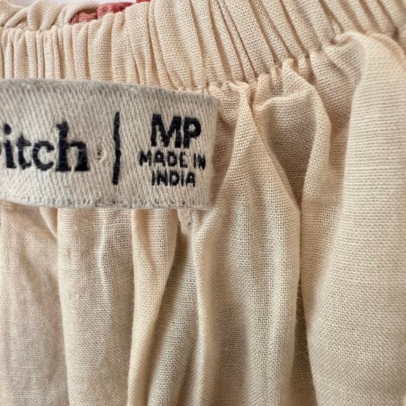 Abercrombie & Fitch Smocked Drop-Waist Puff Sleeve Floral Maxi Dress Size MP - Picture 6 of 12